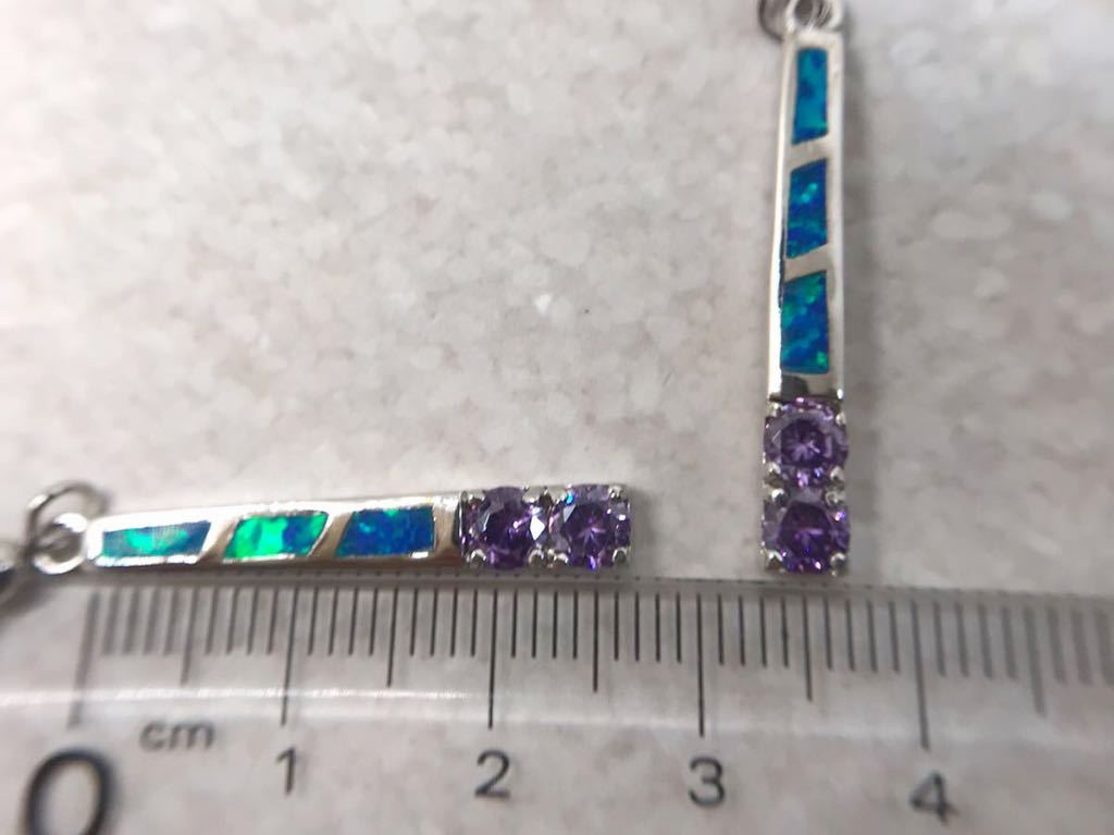  amethyst . blue fire - opal. .... earrings * lady's silver 925 stamp color stone accessory new goods gem Y-RSHOP wholesale 