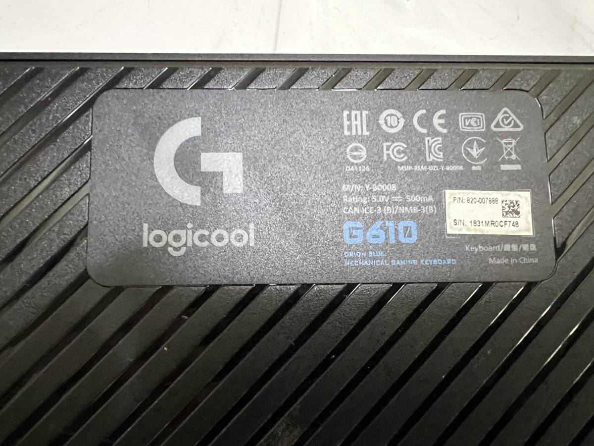 キーボード ロジクール logicool g610 Orionblueメカニカルキーボード 青軸＠7_画像6