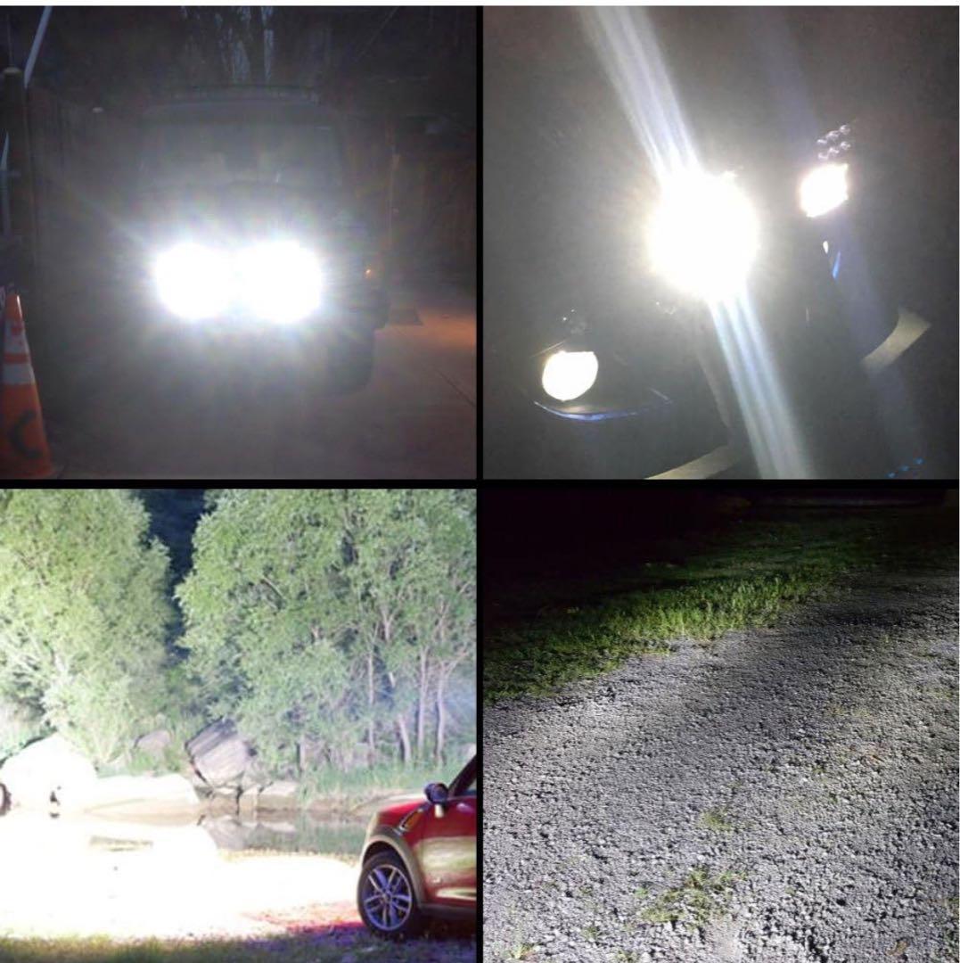 LED working light floodlight working light foglamp 60W 12v 24v 4 piece set backing lamp headlights spotlight assistance light all-purpose dump truck 