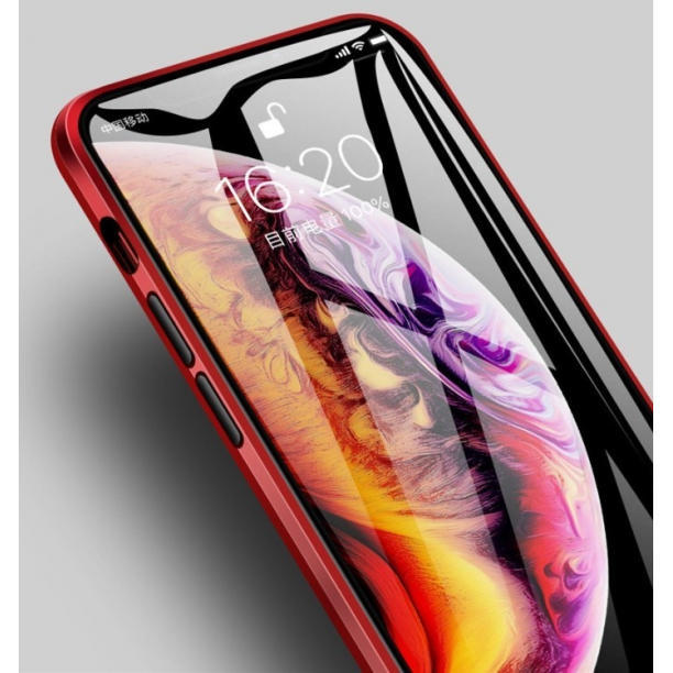 新品未使用　iPhoneケース iPhone12 12pro 両面ガラス マグネット 赤 レッド_画像5