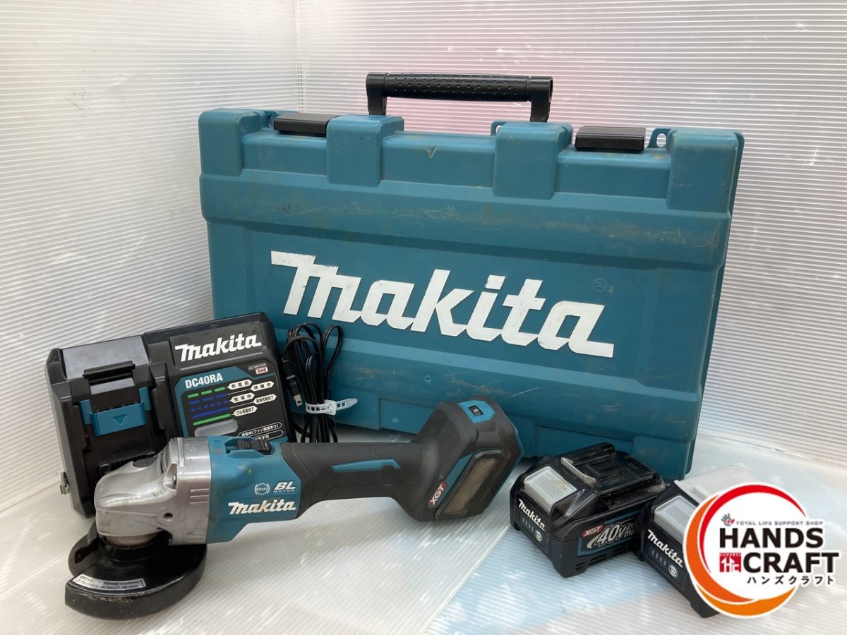 ◇【中古品】makita マキタ GA017GRMX ディスクグラインダー バッテリー×2 充電器付
