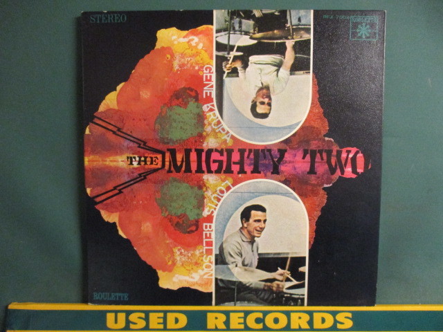 Gene Krupa X Louis Bellson ： The Mighty Two LP (( Jazz Drums / クルーパ 対 ベルソン 二大ドラマーの対決 / 落札5点で送料当方負担_画像1