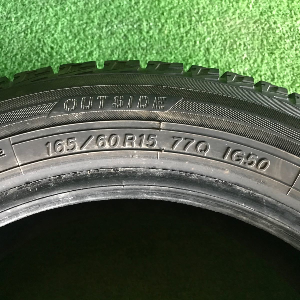 【588】165/60R15 YOKOHAMA iceGUARD IG50 PLUS 2020年製 7分山 2本_画像6