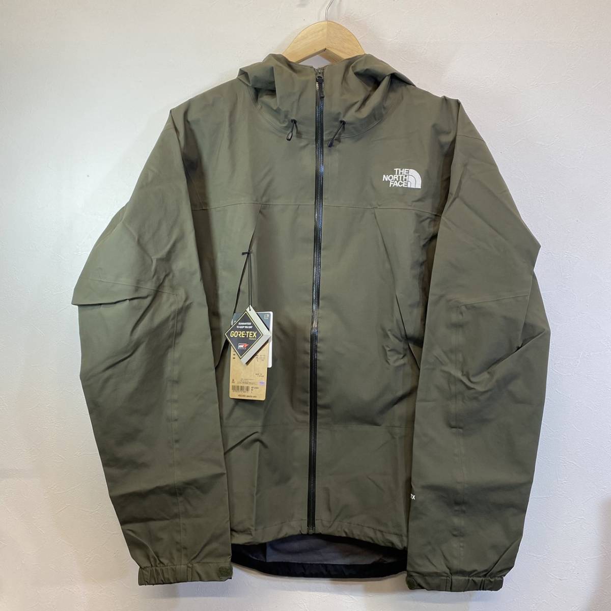 ●【MH-6398】未使用品 刺繍ロゴ THE NORTH FACE ノースフェイス クライムライトジャケット NP12003 Lサイズ ニュートープ【レタパ】