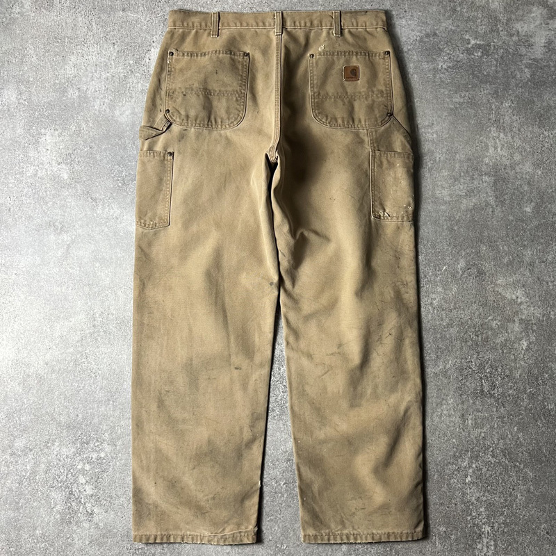 雰囲気系 90s Carhartt ダブルニー ダック ペインター パンツ 36 32 / 90年代 オールド カーハート ブラウン 襤褸 ボロ_画像7