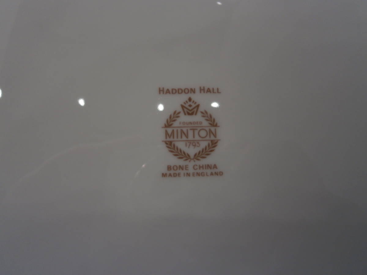 3509 MINTON HADDON HALLミントンハドンホール大皿ケーキサーバー付 プレートの画像5