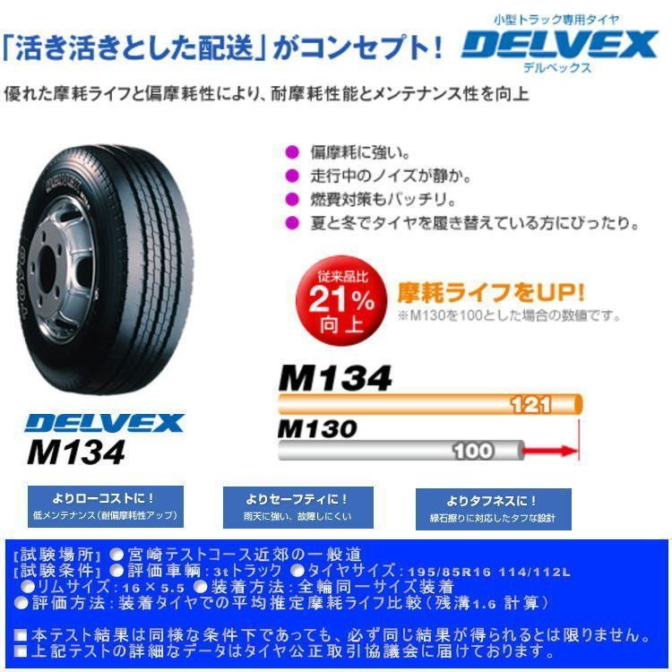 2023年製 TOYO DELVEX M134 175/75R15 175/75-15 103/101N トーヨー デルベックス トラック 4本送料税込47,119円～ 6本送料税込70,678円～_画像3