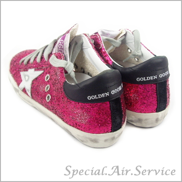 Golden Goose ゴールデングース レディーススニーカー SUPERSTAR GLITTER-SILVER STAR ピンク サイズ：36(約 22.5～23cm)G32WS590.G45_画像4