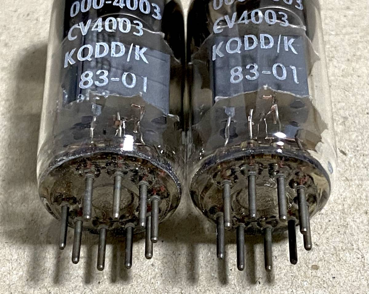 CV4003 KQDD/K 2本 VALVE ELECTRONIC 未使用 Mullard M8136 ECC82 12AU7 ムラード b_画像4