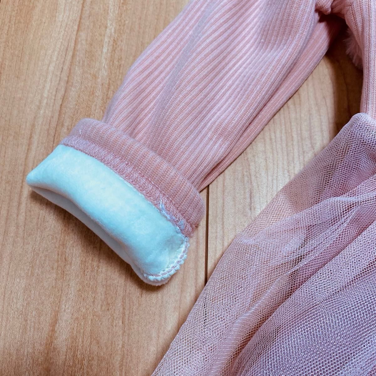 【新品】長袖 ワンピース 110 女の子 キッズ チュール ファベスト ピンク 可愛い フォーマル 正装 記念