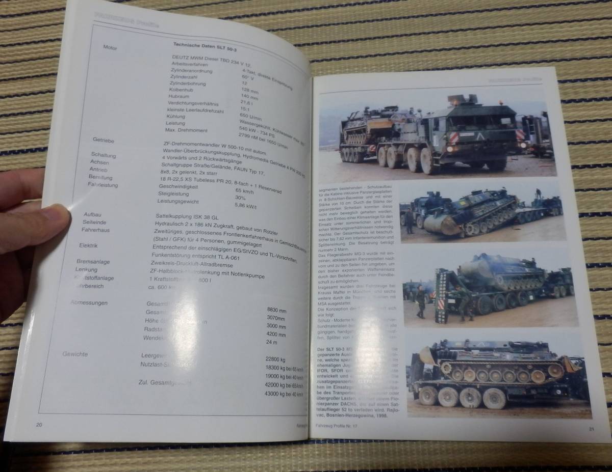 洋書 独語 'Fahrzeug profile' Nr.17 Die Panzertransporter der Bundeswehr 1970-2001 ドイツ連邦軍の戦車運搬車 ネコポスゆうパケOK_画像5