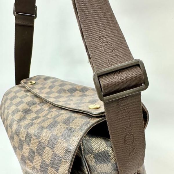 仙9 LOUIS VOUITTON ダミエ ナヴィグリオ N45255 ショルダーバッグ ルイヴィトン ブラウン 斜めがけ エベヌ_画像6