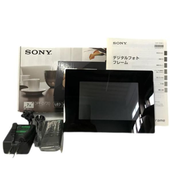 仙3【開封未使用】SONY DPF‐D720 デジタルフォトフレーム 7型 800×480ピクセル 黒 ソニー 動画＆音楽再生機能搭載 家電製品 箱 付属品有_画像1