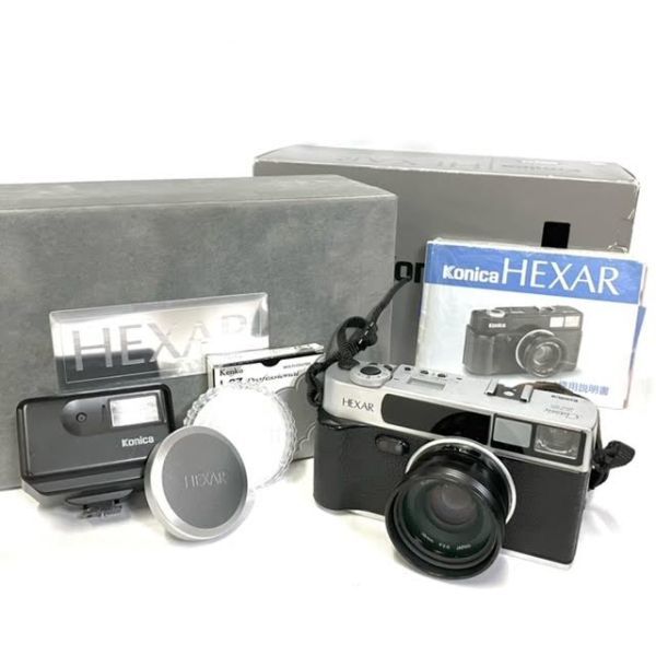 仙53 Konica HEXAR Classic 120周年記念特別限定セット コンパクトフィルムカメラ 35mm F2.0 箱付き 付属品あり コニカ ヘキサー_画像1