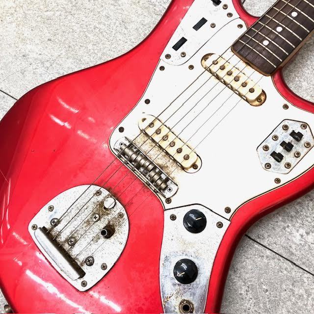仙102 Fender Japan JAGUAR JG-66 レッド/赤×ホワイト/白 エレキ 仙102 Fender Japan JAGUAR JG-66 レッド/赤×ホワイト/白 エレキ
