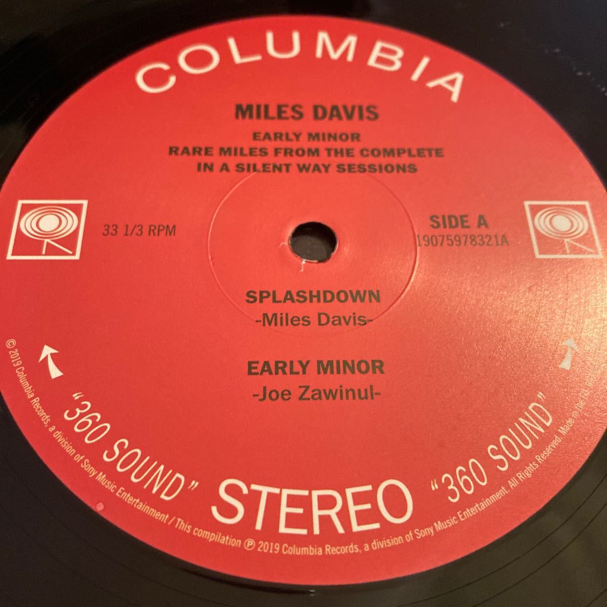 MILES DAVIS / Early Minor 洋楽 JAZZ LP 2019 RSD限定プレス Limited Vinyl レコード the Complete In a Silent Way Sessions_画像3