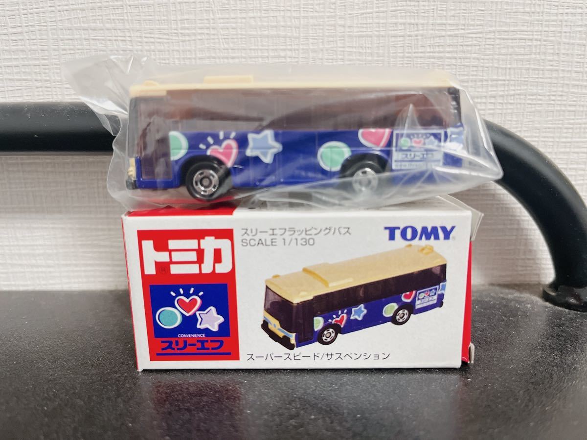 【希少】トミカ スリーエフラッピングバス 絶版 限定 特注 レア オリジナル 赤箱 TOMY 古い コンビニの画像1