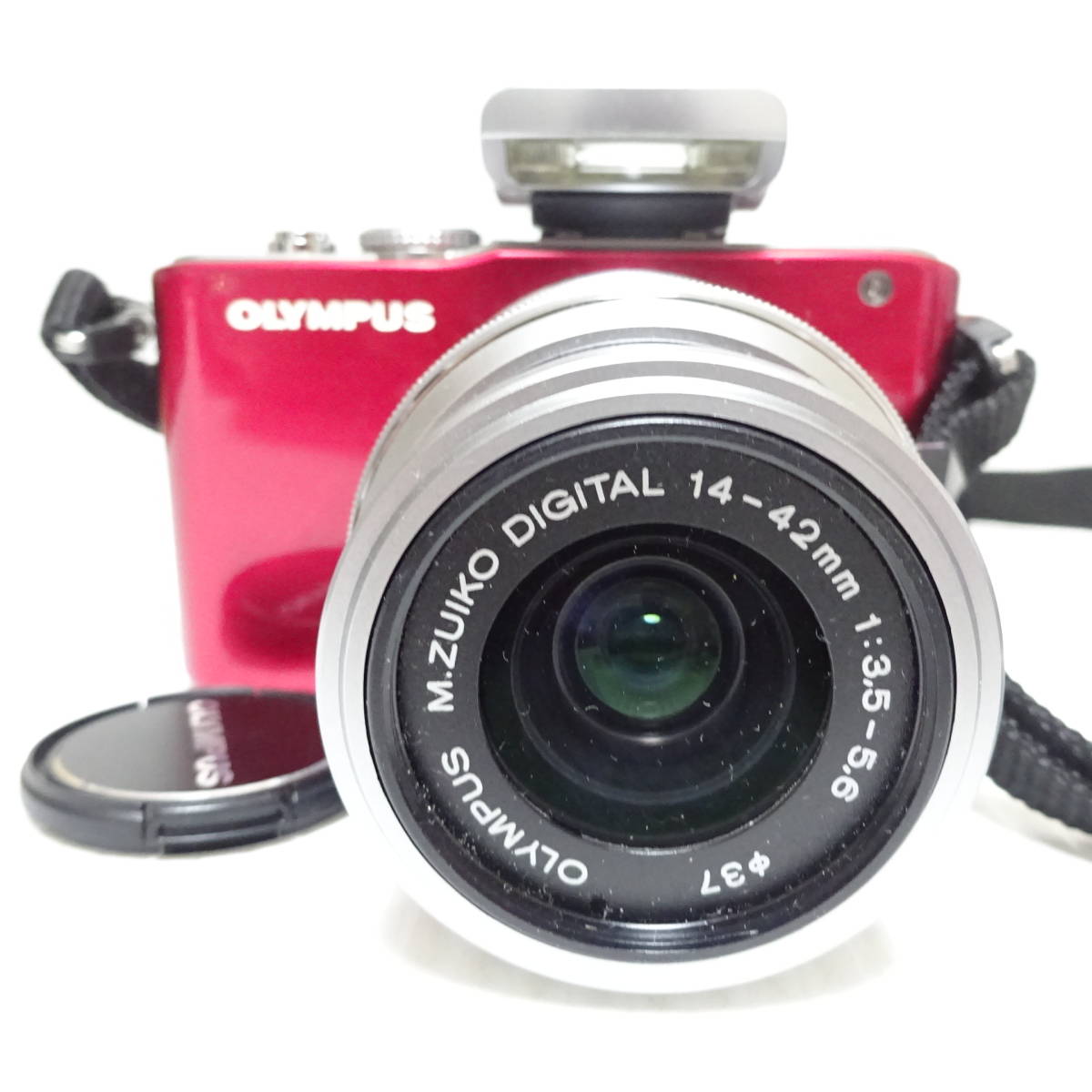 OLYMPUS PEN Lite E-PL3 デジタルカメラ RED 通電確認済み 【60サイズ/同梱不可/大阪発送】【2410033/191/mrrz】_画像2