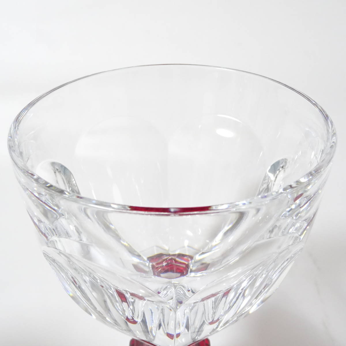 Baccarat バカラ アルクール ブルーボタン/レッドボタン ワイングラス2客セット【80サイズ/同梱不可/大阪発送】【2403718/212/mrrz】_画像4