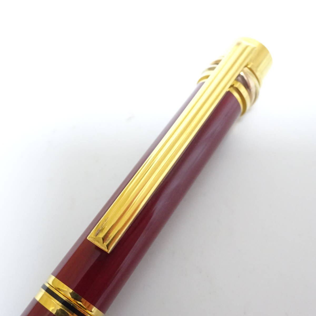 Cartier カルティエ 万年筆 18K トリニティ ボルドー×ゴールド 13.5cm 筆記未確認 【60サイズ/同梱不可/大阪発送】【2414391/42/mrrz】_画像7