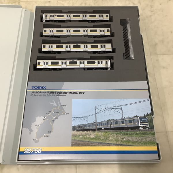 1円〜 動作確認済 TOMIX Nゲージ 98766 JR 209 2100系 通勤電車 房総色・4両編成セット_画像2