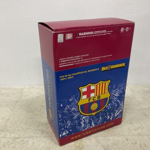 1円〜 メディコム・トイ BE@RBRICK ベアブリック FCB 05-06 CHAMPION Ver. ベアブリック 100%+400%_画像4