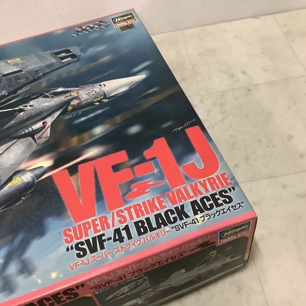 1円〜 ハセガワ 1/48 超時空要塞マクロス VF-1J スーパー/ストライクバルキリー SVF-41 ブラックエイセス_画像3