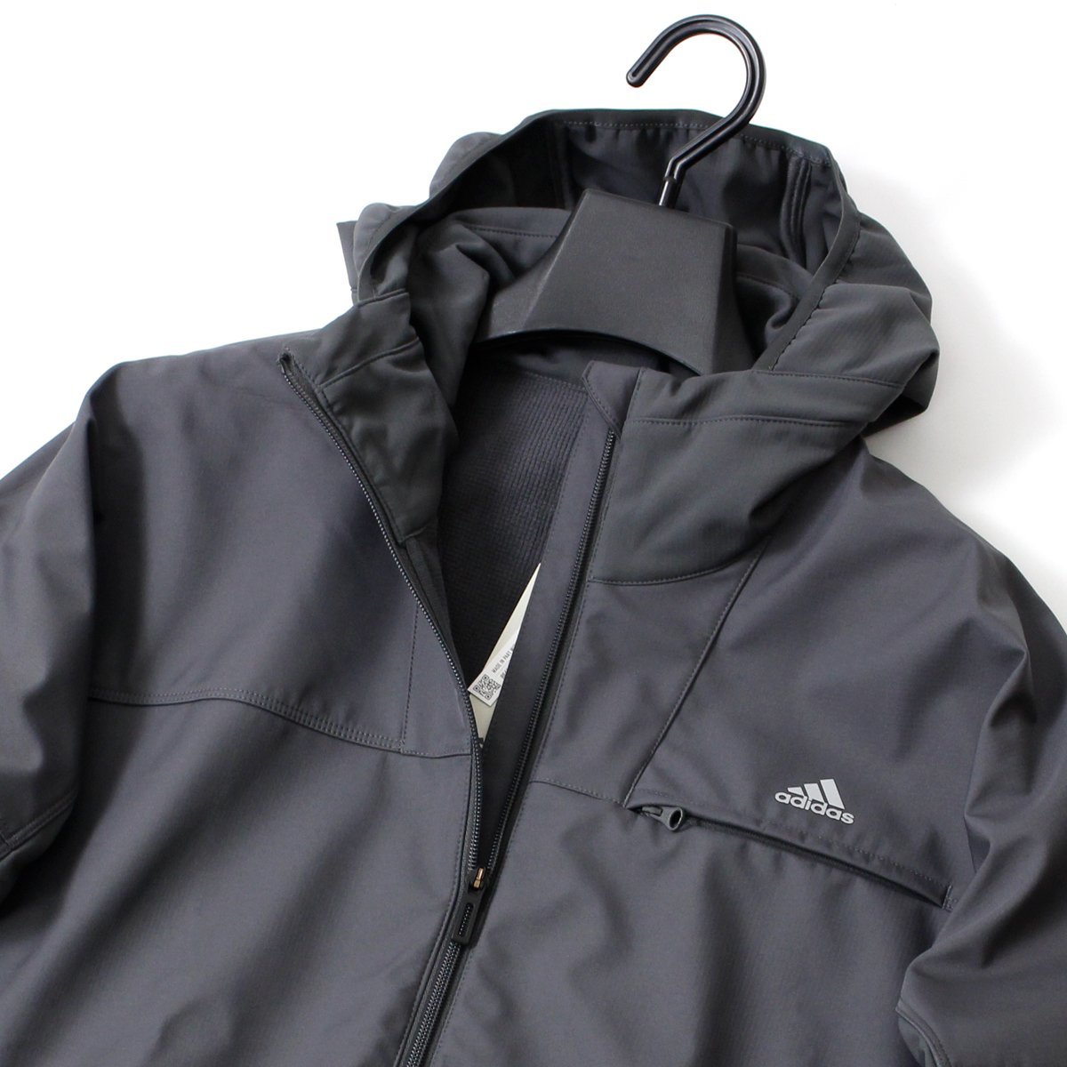 新品 秋冬 アディダス ゴルフにお勧め 撥水 裏フリース フルジップ ジャケット L adidas GOLF フーディー パーカー スポーツ ◆CI1691A_画像4