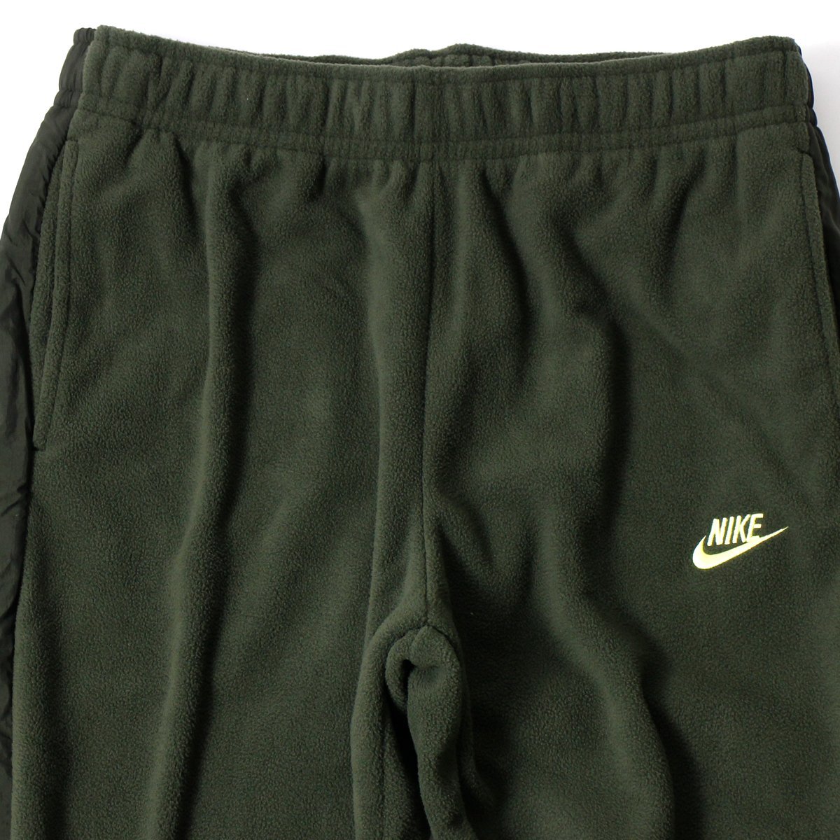 新品 秋冬 NIKE ナイキ 起毛 ボア フリース パンツ XL ジョガーパンツ 厚手 異素材切替 メンズ カジュアル ウィンター カーキ ◆CI1727B_画像3