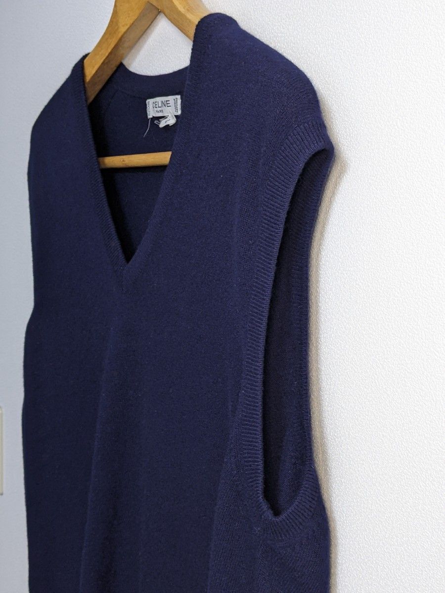 CELINE PARIS セリーヌ カシミヤ 100% ウール ベスト カシミヤ CELINE PARIS セリーヌ カシミヤ 100% ウール ベスト カシミヤ