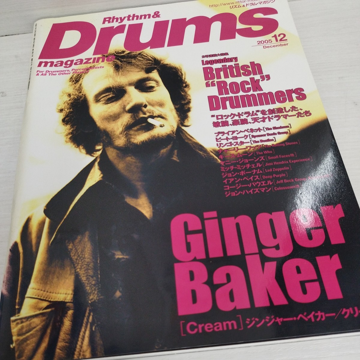Rhythm＆Drums　magazine2005.12 ジンジャー・ベイカー（クリーム）/ロック・ドラム.を創造した敏腕、豪腕、天才ドラマーたち/_画像1
