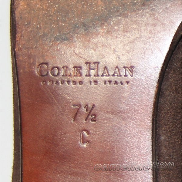 Cole Haan コールハーン ショートブーツ D13362 茶色 ブラウン 山羊スエード US7.5 C サイズ 約24.5cm イタリア製 中古 美品_画像7
