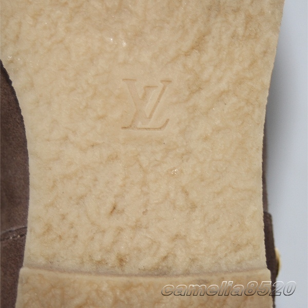ルイヴィトン LOUIS VUITTON スエード ムートン ブーツ ボア CL0142 茶色 ブラウン 35.5 約22～22.5cm イタリア製 中古 美品 モノグラム_画像6