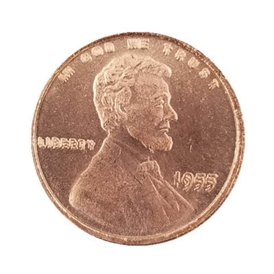 1円スタート アンティークコイン リンカーン ラッキー ONE CENT １ペニー銅貨 1955 アメリカ 米国 レプリカ 398_画像1