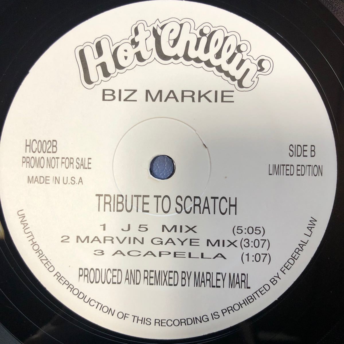 b 12インチ BIZ MARKIE Tribute To Scratch LP レコード 5点以上落札で送料無料_画像3