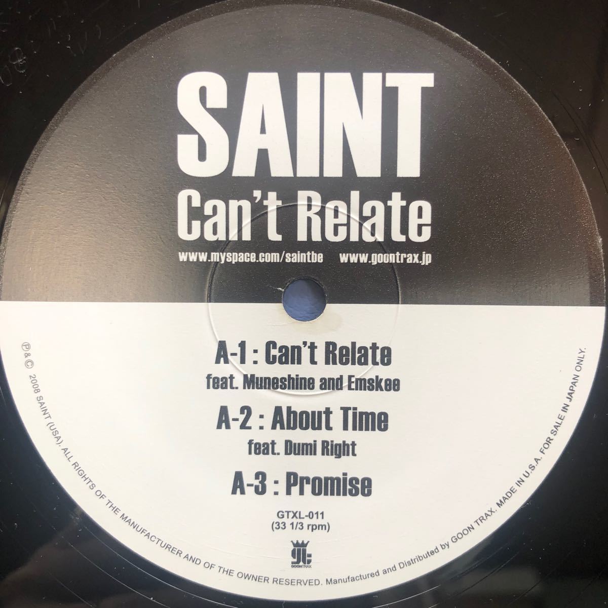 b 12インチ SAINT CAN'T RELATE LP レコード 5点以上落札で送料無料_画像3