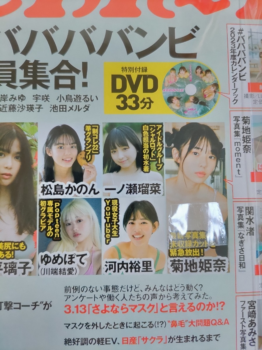 週刊プレイボーイ　2023年12/13号・#ババババンビ　特別付録DVD・菊地姫奈・米倉れいあ・村山優香・松平璃子・松島かのん・一ノ瀬瑠菜_画像6