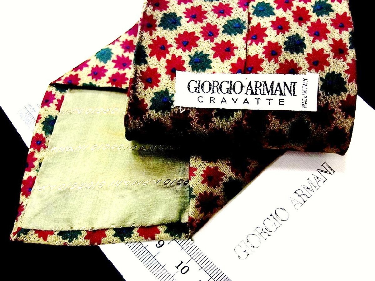 ♪今週の特売980円～♪2623♪良品【GIORGIO ARMANI】アルマーニ【花 植物 柄】ネクタイ♪_画像2