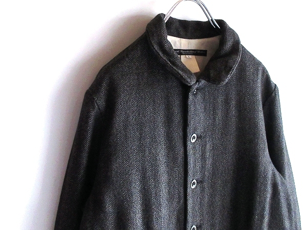 GARMENT REPRODUCTION OF WORKERS ガーメントリプロダクションオブワーカーズ EQUIPAGE COAT コットン ヘリンボーンツイード コート 1_画像9