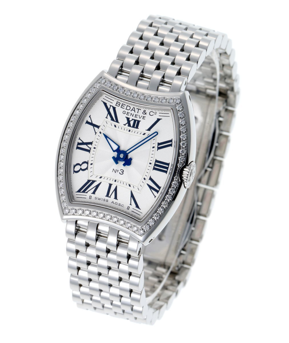 BEDAT & CObeda& Company номер 3 No.3 tonneau diamond кварц B305.021.100 SS женский часы 2310268