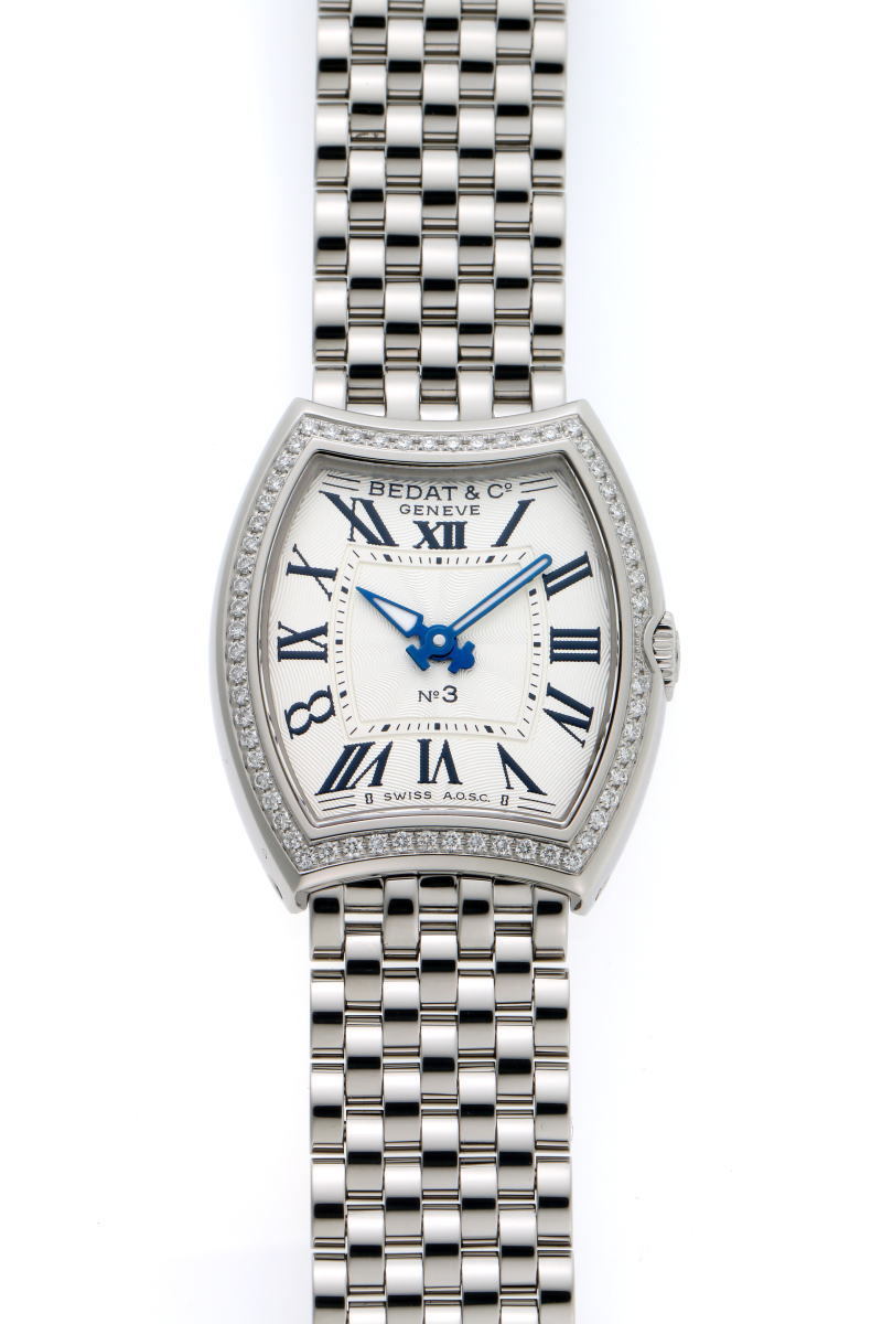BEDAT & CObeda& Company номер 3 No.3 tonneau diamond кварц B305.021.100 SS женский часы 2310268