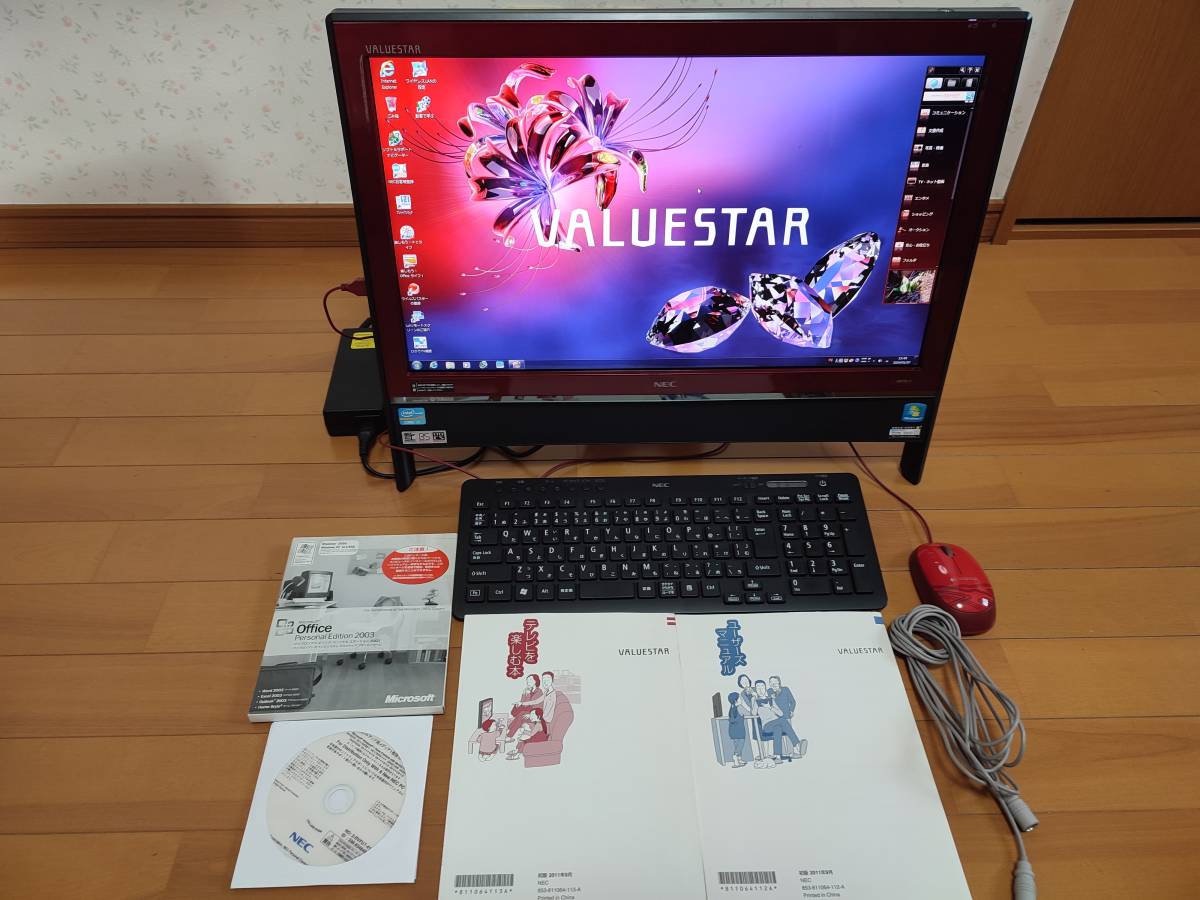 ★NEC VALUESTAR N VN770/F/フルHD21型一体型/ Core i7-2670QM/RAM8G/HDD2T/BD/Windows7 or Windows10/TV視聴+録画/Office Personal 2003)_画像2