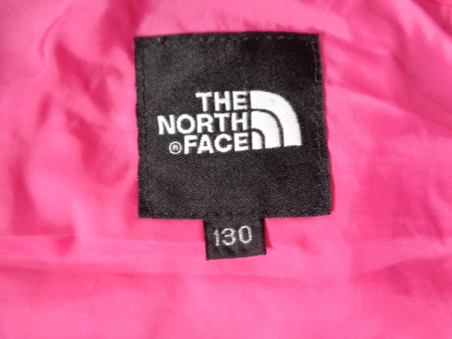 a203◆THE NORTH FACE マウンテンジャケット◆ザ・ノースフェイス ガールズ 130サイズ ピンク 着脱式フード付き 海外輸入品 6Aの画像5