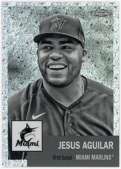 獲得!▲西武2024新来日外国人ヘスス・アギラーJESUS AGUILAR/2022年MLB BLACK&WHITE MINI-DIAMONDリフ版!_画像1