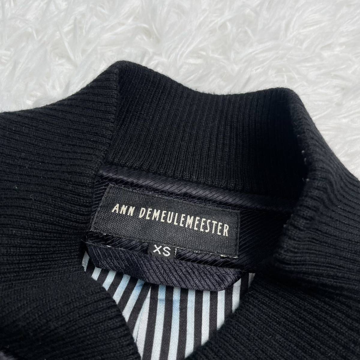 【美品】ANN DEMEULEMEESTER アンドゥムルメステール ストライプ ブルゾン XS アーカイブ_画像6