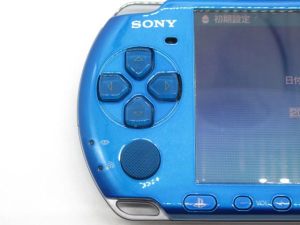 AA 12-7 美品 SONY ソニー プレイステーションポータブル PSP-3000 VB ブルー 初期化済 箱.取説.2GBメモリ.充電ケーブル付 携帯ゲーム機_画像6