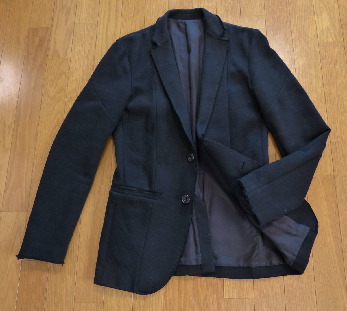 junhashimoto（ジュンハシモト）【テーラード・ジャケット JKT（ヘビージャージ素材）黒】中古品_画像1