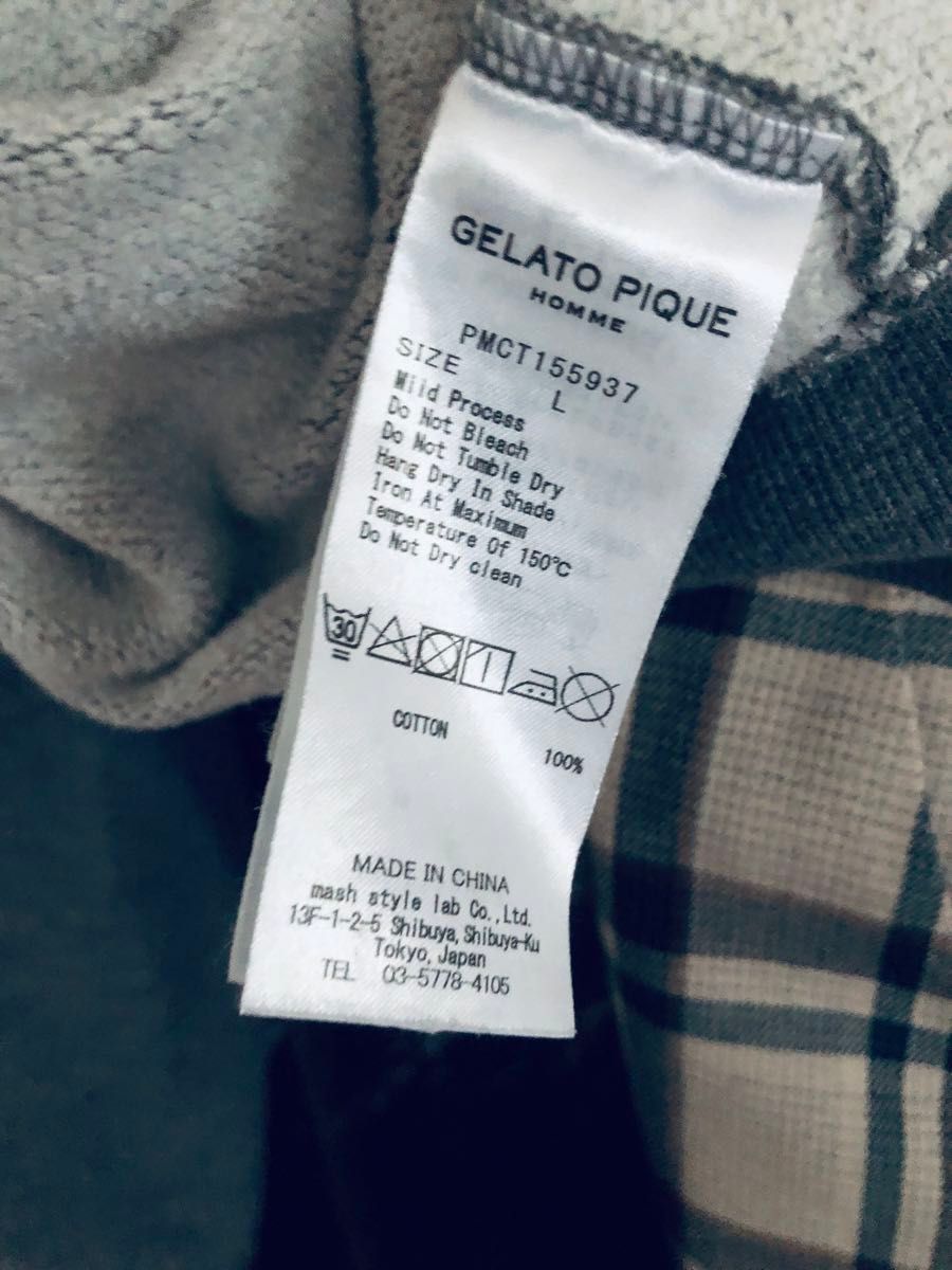 gelato pique homme グレー トレーナー 長袖 裏起毛 メンズ レディース