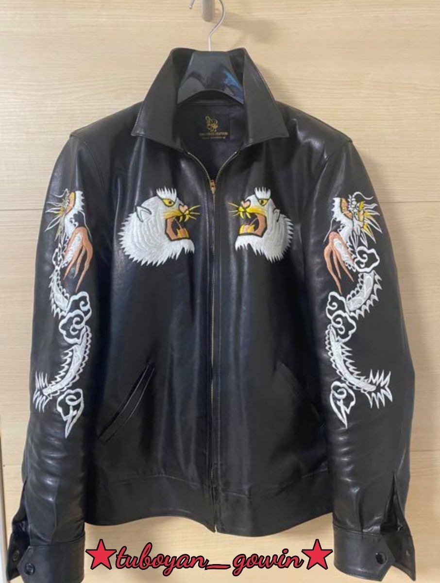 * Golden size 40 new old goods records out of production model FINE CREEK LEATHERS Norfolk super high class horse leather leather jacket L/ Nagabuchi Tsuyoshi mohi can Ogawa Danny river .