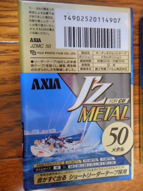 AXIA J\'z METAL metal position cassette tape 50 minute 46 minute total 6ps.@ new goods unopened 